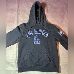 Los Angeles Dodgers MLB Pro Standard Black Stacked Logo Hoodie Men's Sz Medium